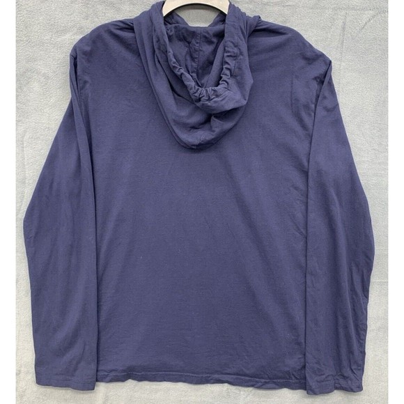 Polo Ralph Lauren Men's Long Sleeve Hooded Tee Shirt Large Navy Spell Out - Picture 7 of 13